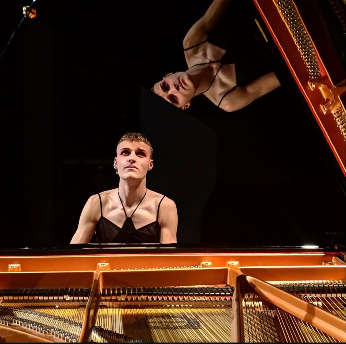 Elie Simard at the piano